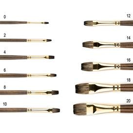 Pinceau en Poil de Blaireau Manche Long Série 140