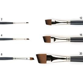 Pinceau Synthetique Doré Manche Court 1692, 1693, 1694, 1695