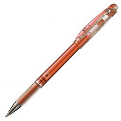 Pentel Arts Slicci (0,8mm) Pointe Moyenne, Stylo Encre Gel - Encre Métallique Rouge